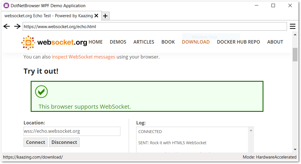 Suporte a WebSockets